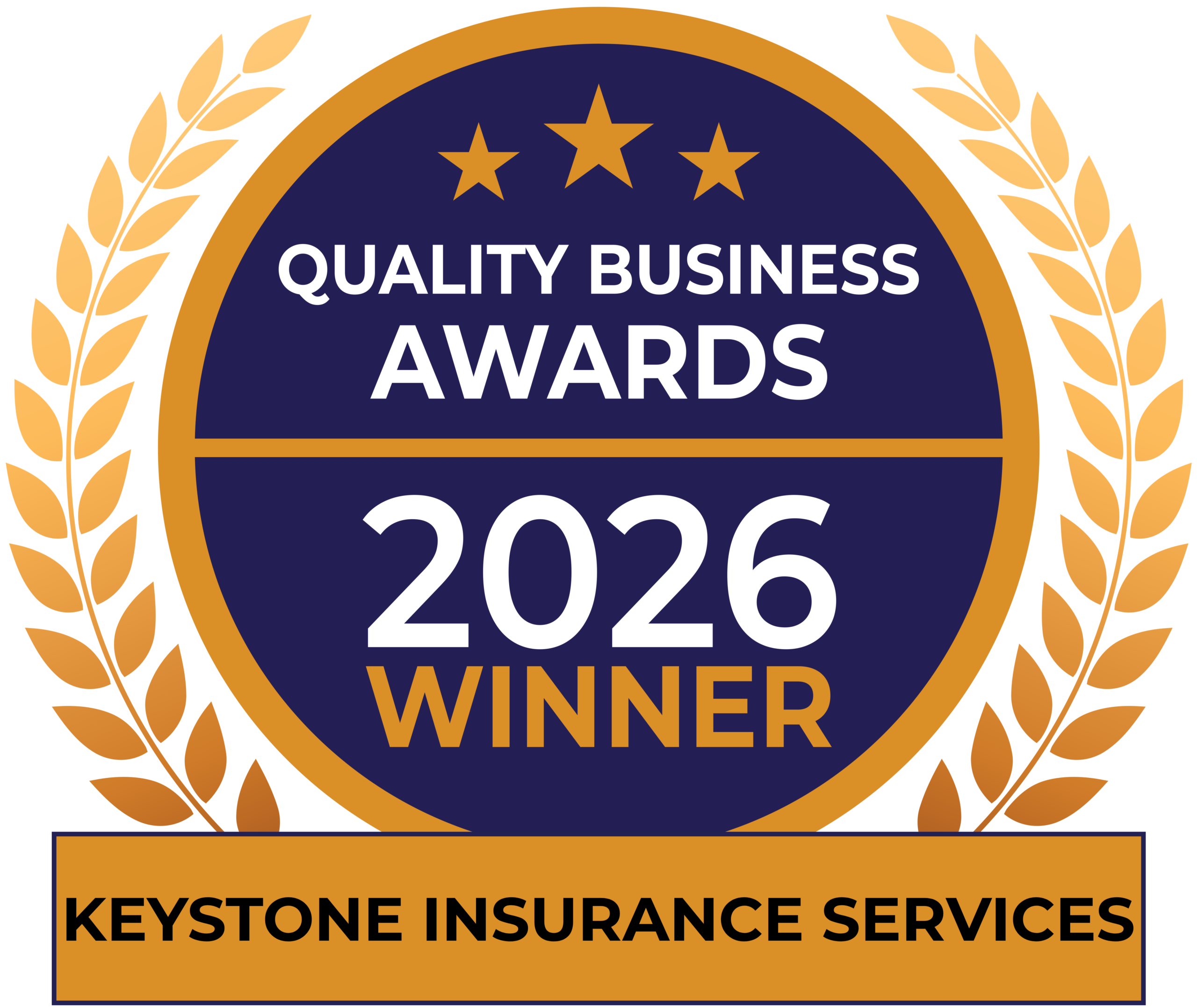 2026 Orange Badge — Quality Business Awards 2026 — Keystone Insurance Services